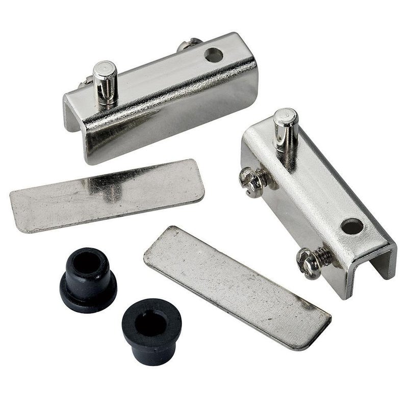 ROCKLER Glass Door Pivot Hinge  Polished Brass Pair - Image 2